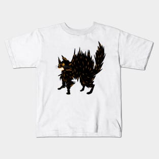 Angry Halloween Black Cat Kids T-Shirt